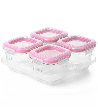 OXO Tot Glass Baby Blocks, 4 oz - Pink - 61114700