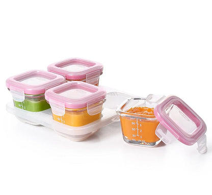 OXO Tot Glass Baby Blocks, 4 oz - Pink - 61114700