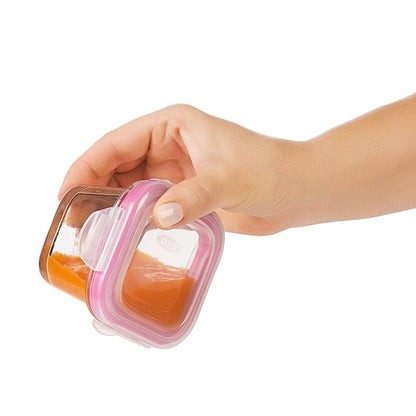 OXO Tot Glass Baby Blocks, 4 oz - Pink - 61114700