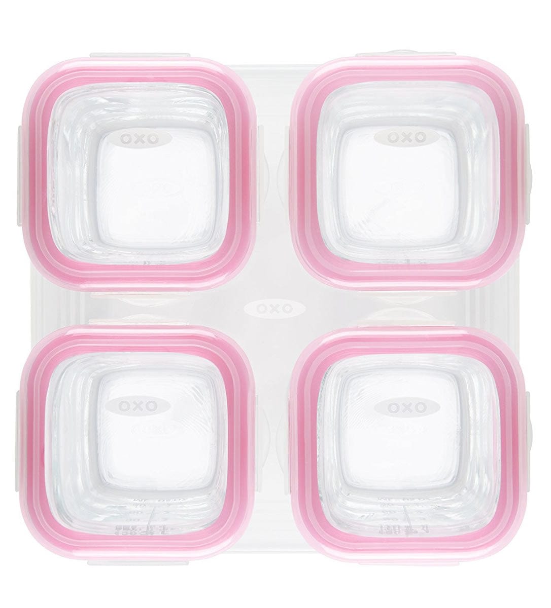 OXO Tot Glass Baby Blocks, 4 oz - Pink - 61114700