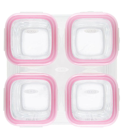 OXO Tot Glass Baby Blocks, 4 oz - Pink - 61114700