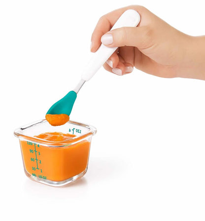 OXO Tot Glass Baby Blocks Freezer Storage Containers, 4 Oz - Teal - 61130400