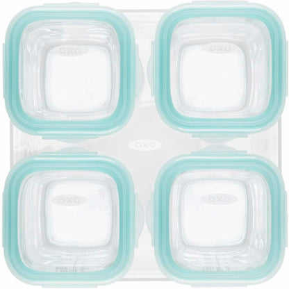 OXO Tot Glass Baby Blocks Freezer Storage Containers, 4 Oz - Teal - 61130400