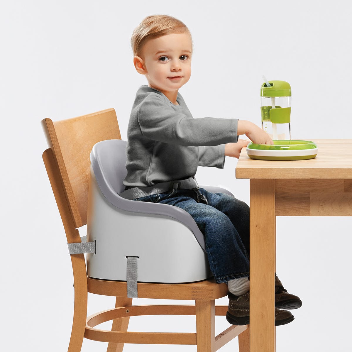 OXO Tot Nest Portable Booster Chair with Straps - Gray - 63103000