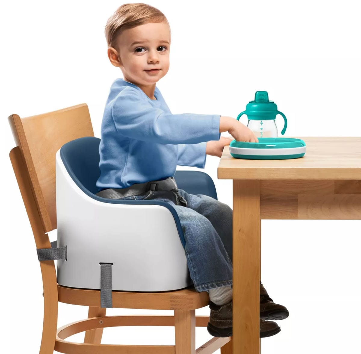 OXO Tot Nest Portable Booster Chair with Straps - Navy - 63137200