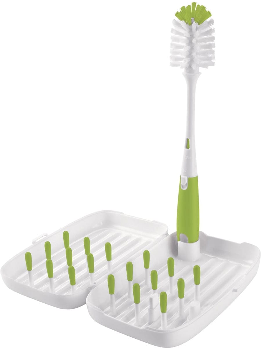OXO Tot On-The-Go Drying Rack and Bottle Brush - Green - 6230700