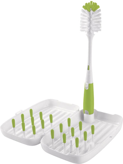 OXO Tot On-The-Go Drying Rack and Bottle Brush - Green - 6230700