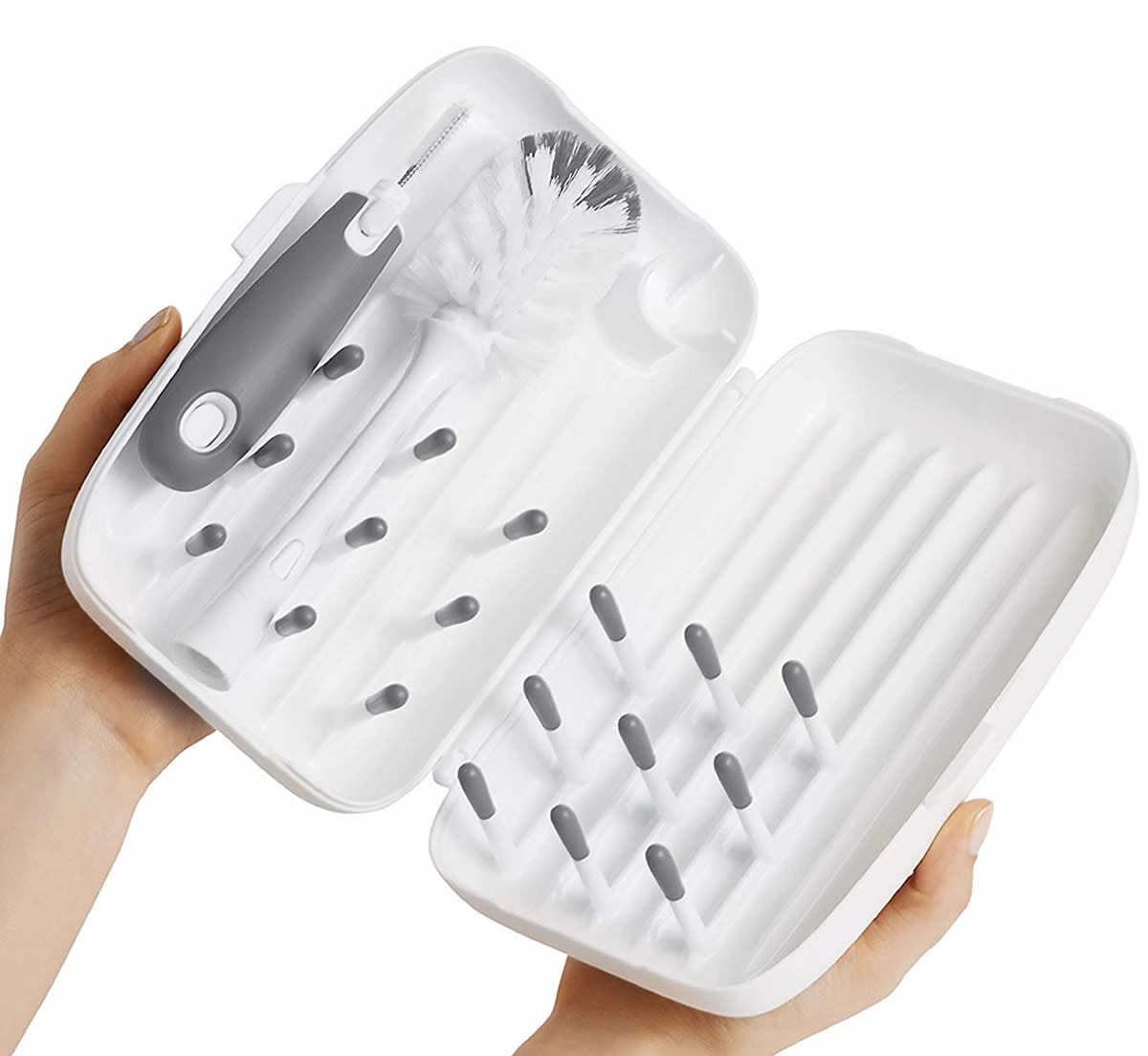 OXO Tot On-the-go Drying Rack With Bottle Brush - Gray - 62146300