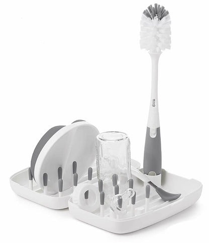 OXO Tot On-the-go Drying Rack With Bottle Brush - Gray - 62146300