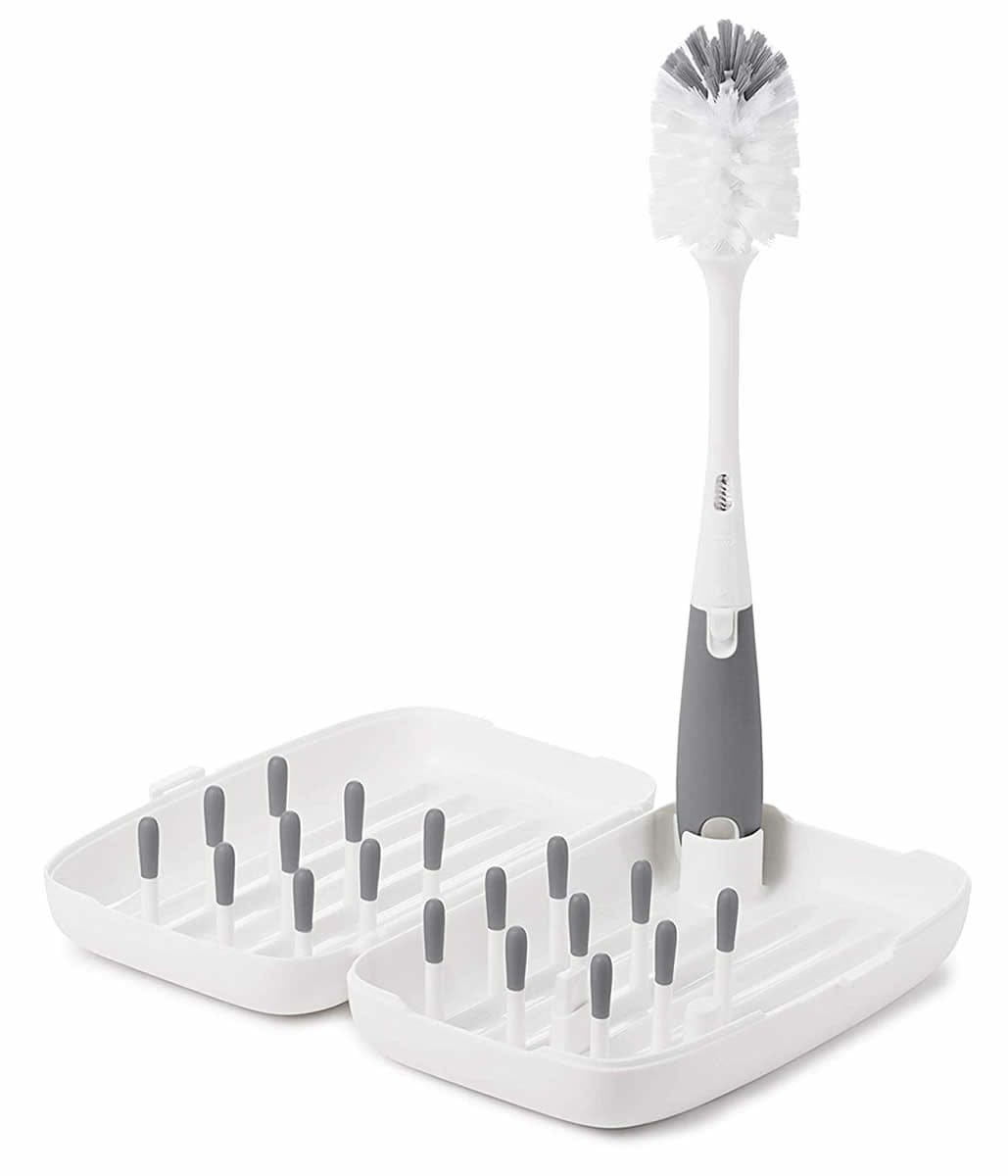 OXO Tot On-the-go Drying Rack With Bottle Brush - Gray - 62146300