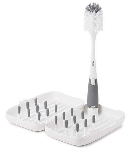 OXO Tot On-the-go Drying Rack With Bottle Brush - Gray - 62146300
