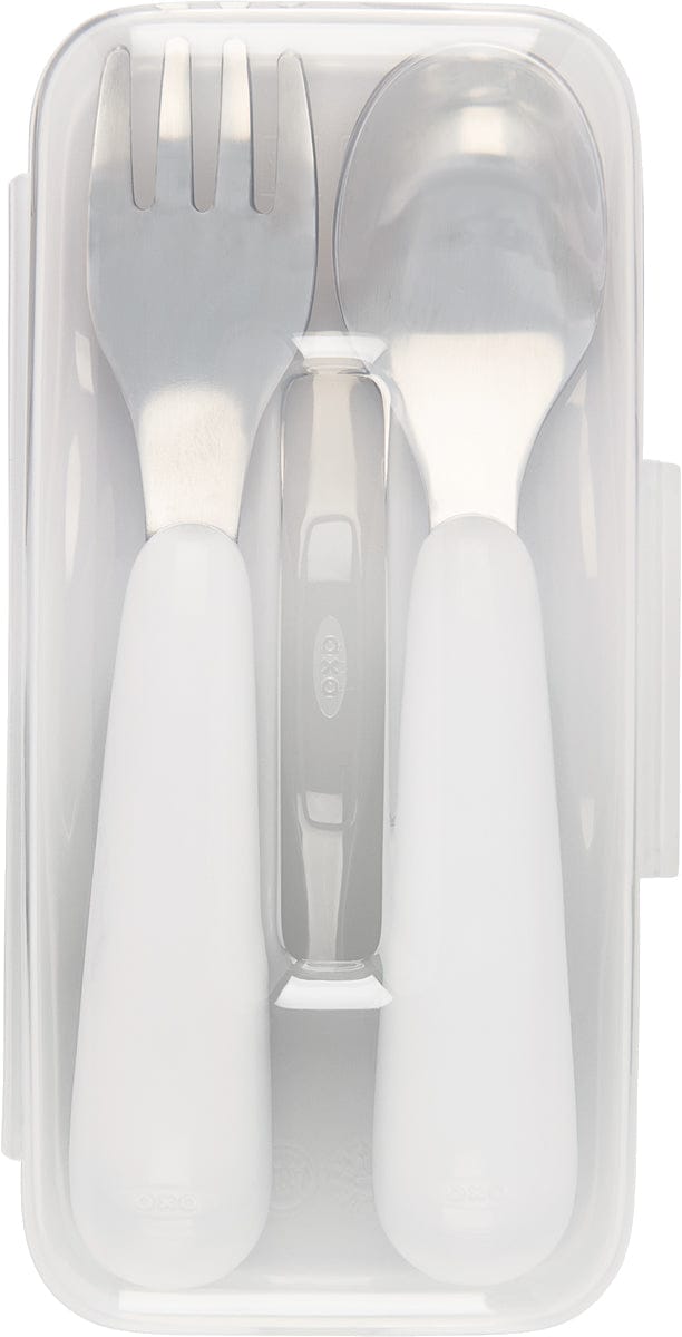 OXO Tot On-the-Go Fork & Spoon Set - Aqua