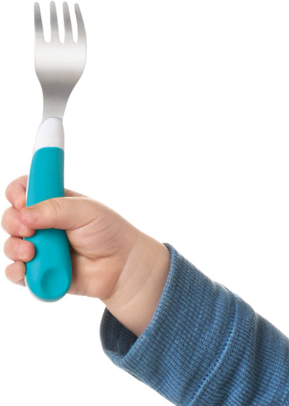 OXO Tot On-the-Go Fork & Spoon Set - Aqua