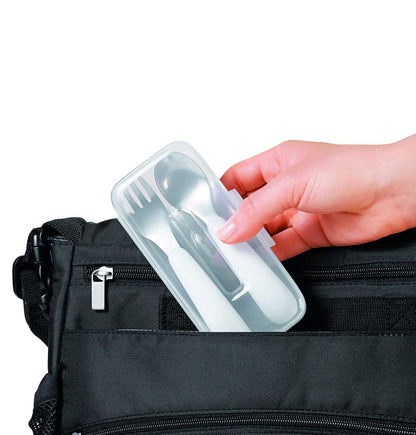 OXO Tot On-the-Go Fork & Spoon Set - Aqua