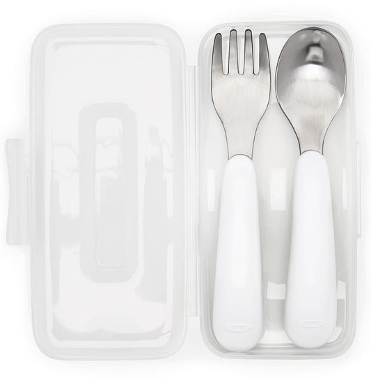 OXO Tot On-the-Go Fork & Spoon Set - Pink - 61103700