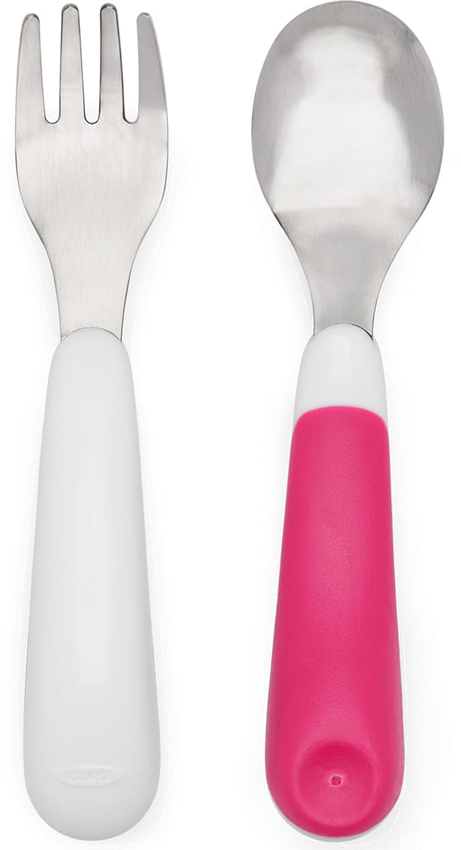 OXO Tot On-the-Go Fork & Spoon Set - Pink - 61103700