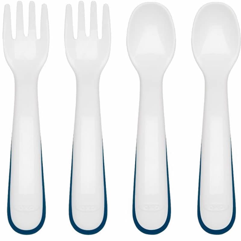 OXO Tot Plastic Fork & Spoon Multipack - Navy - 61128000