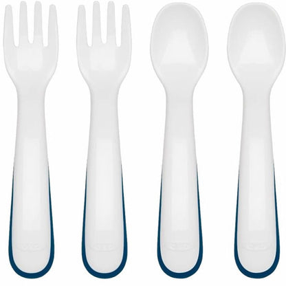 OXO Tot Plastic Fork & Spoon Multipack - Navy - 61128000
