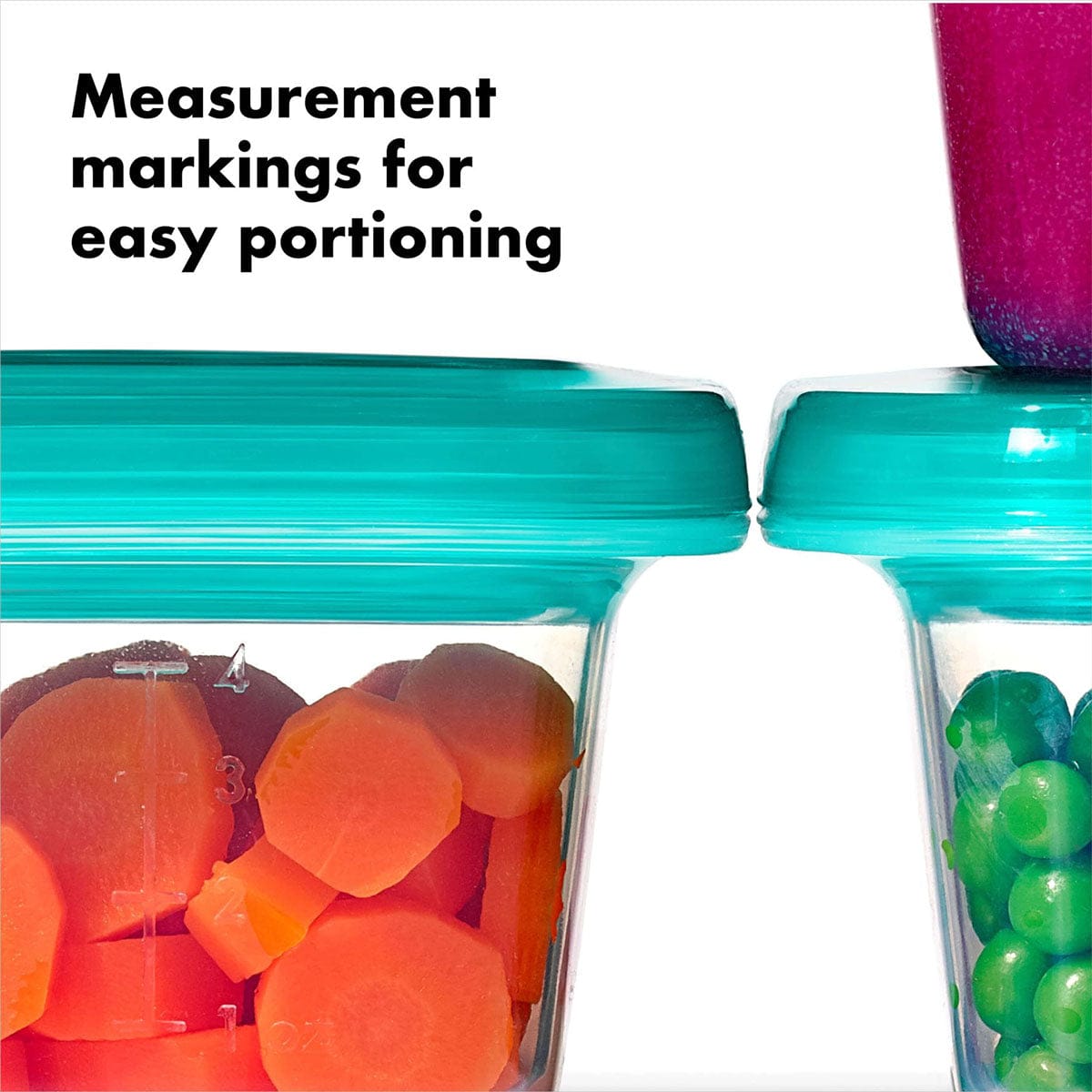 OXO Tot Silicone Freezer Storage Containers, 4 oz - Teal - 61151100
