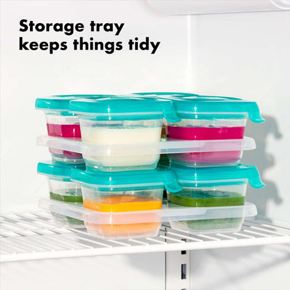 OXO Tot Silicone Freezer Storage Containers, 4 oz - Teal - 61151100