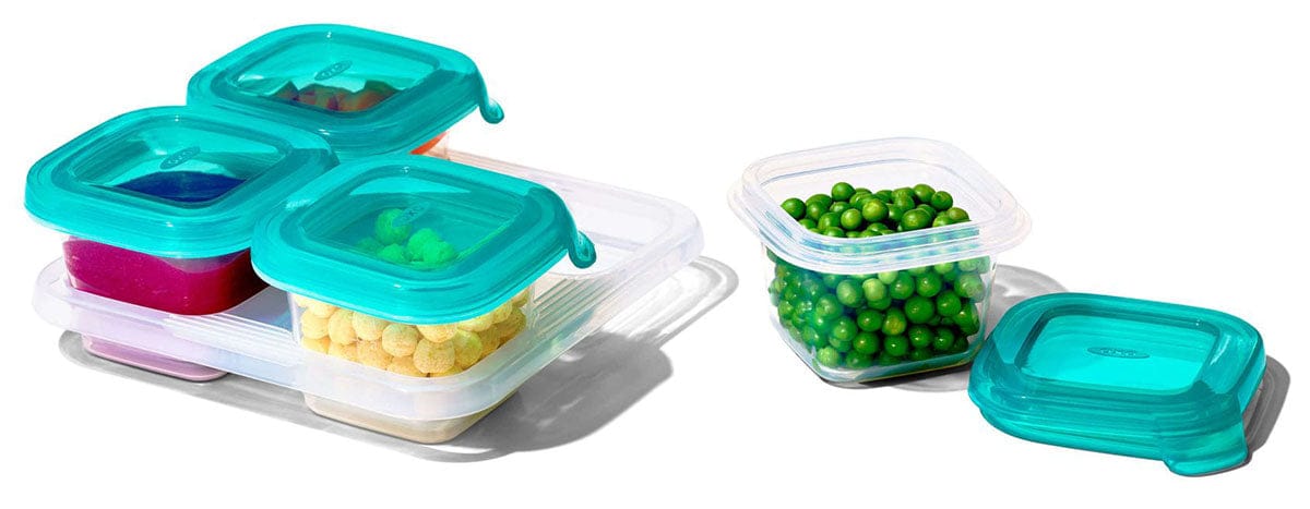 OXO Tot Silicone Freezer Storage Containers, 4 oz - Teal - 61151100