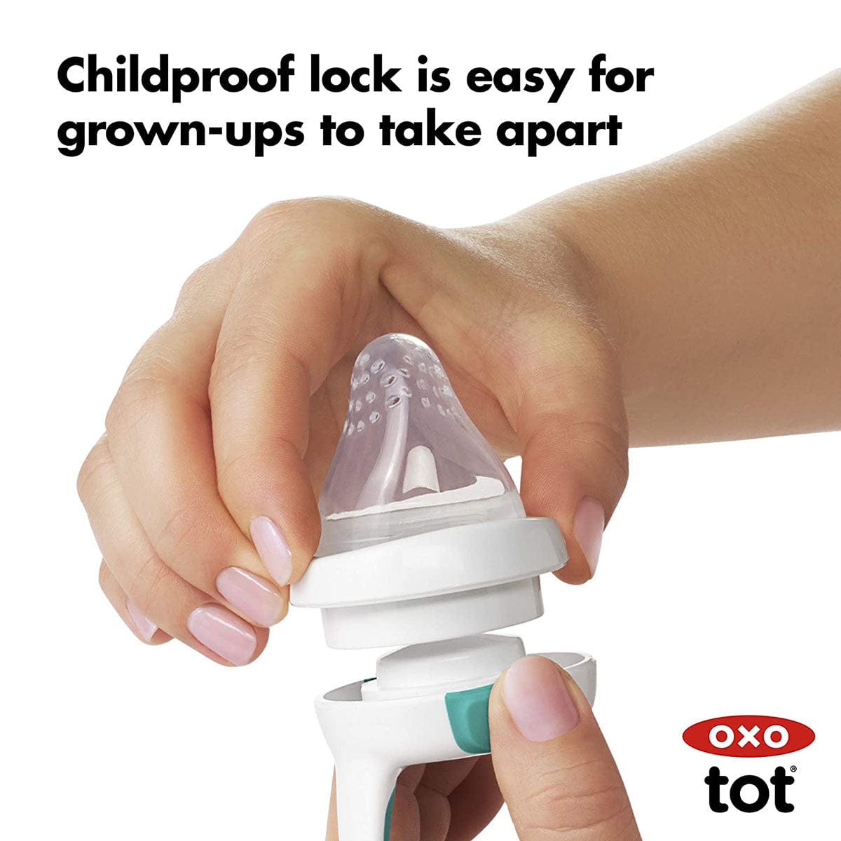 OXO Tot Silicone Self-Feeder 2 Pack - Teal / Pink - 61146700