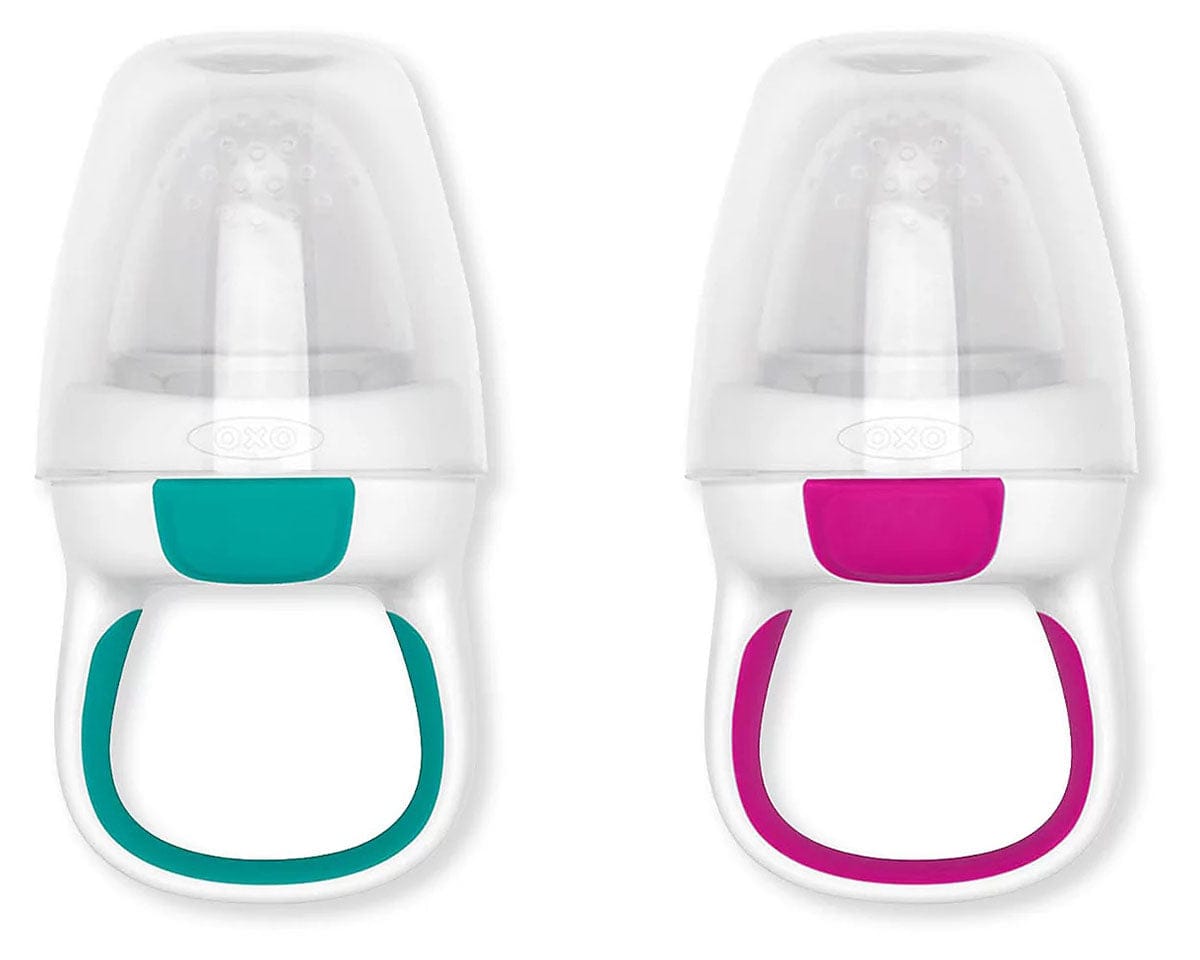 OXO Tot Silicone Self-Feeder 2 Pack - Teal / Pink - 61146700