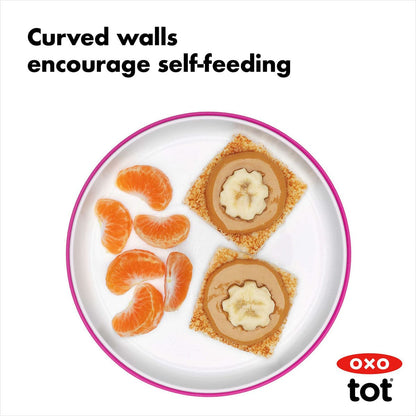 OXO Tot Stick & Stay Plate - Pink - 61120800