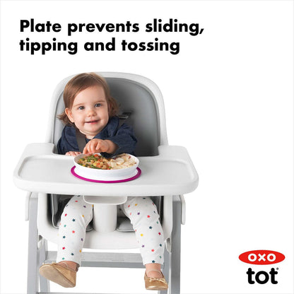 OXO Tot Stick & Stay Plate - Pink - 61120800