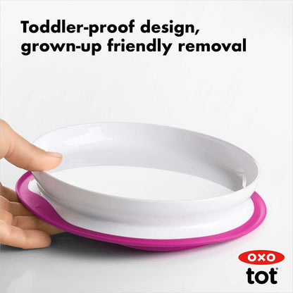 OXO Tot Stick & Stay Plate - Pink - 61120800