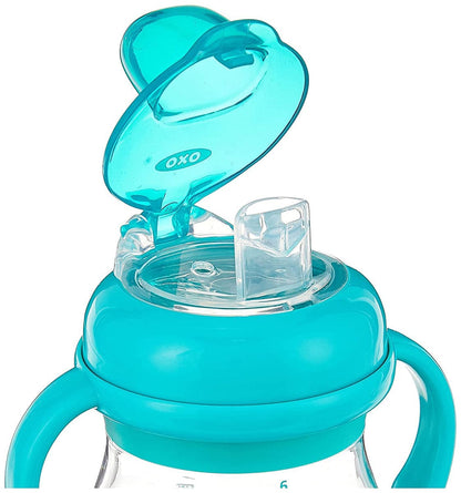 OXO Tot Transitions Soft Spout Sippy Cup with Handles, 6 oz - Teal - 61127500