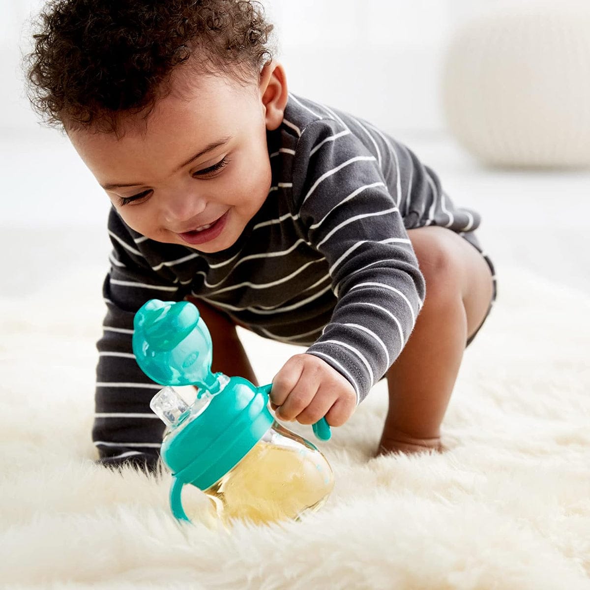 OXO Tot Transitions Soft Spout Sippy Cup with Handles, 6 oz - Teal - 61127500