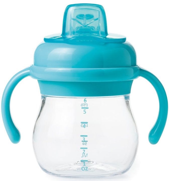 OXO Tot Transitions Soft Spout Sippy Cup with Removable Handles, 6 oz - Aqua