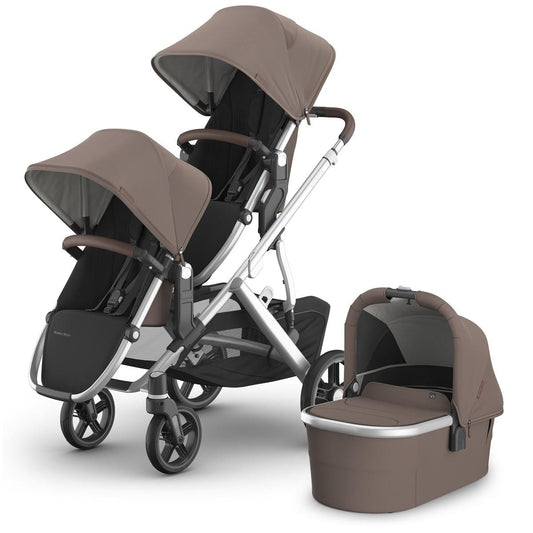 UPPAbaby Vista V3 Double Stroller with RumbleSeat V3 + Bassinet Bundle - Theo - DBL-V3-BAS-0303-VSO-NA-THO