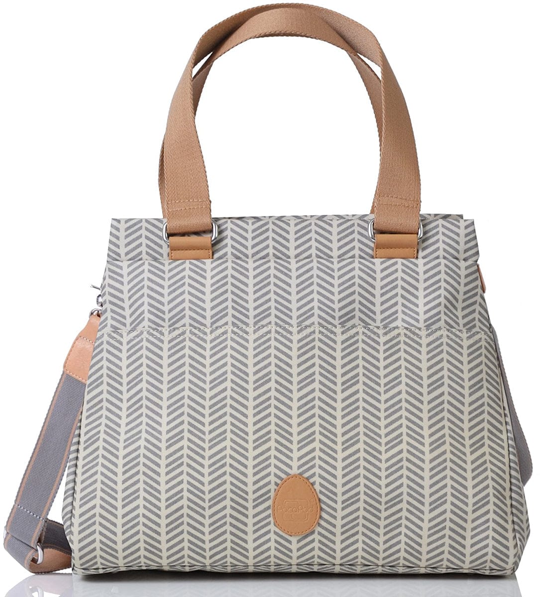 PacaPod Richmond Diaper Bag - Dove Herringbone - BB0218
