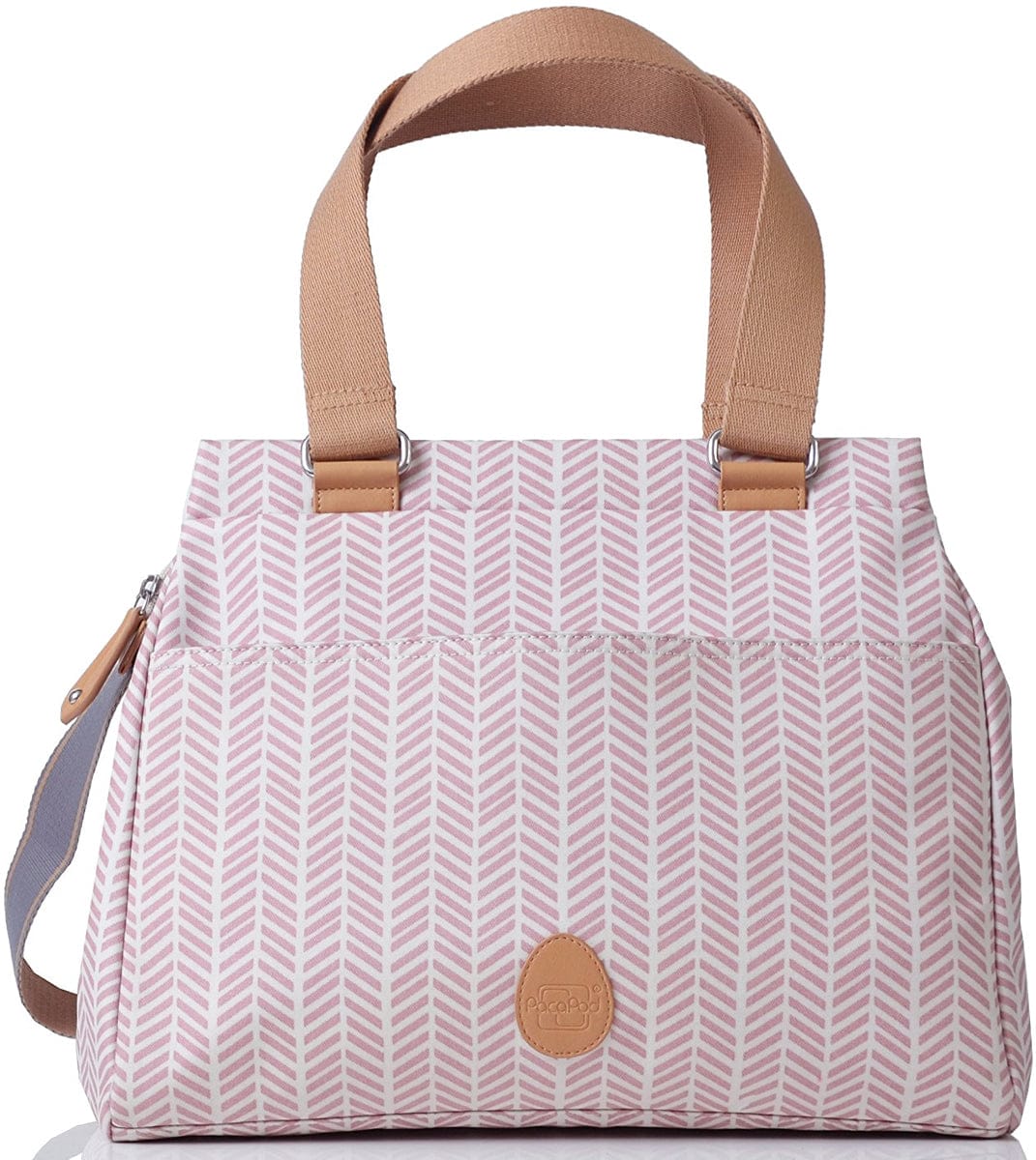 PacaPod Richmond Diaper Bag - Dusty Pink Herringbone - BB0215