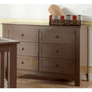Pali Bolzano 3 Piece Nursery Set in Earth - Crib, Double Dresser & 5 Drawer Dresser - 200020062005E