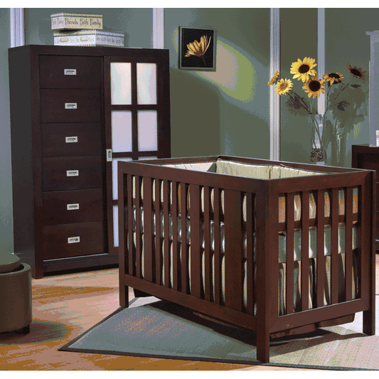 Pali Imperia 2 Piece Nursery Set in Mocacchino - Forever Crib & Armoire - 499-407MOCA