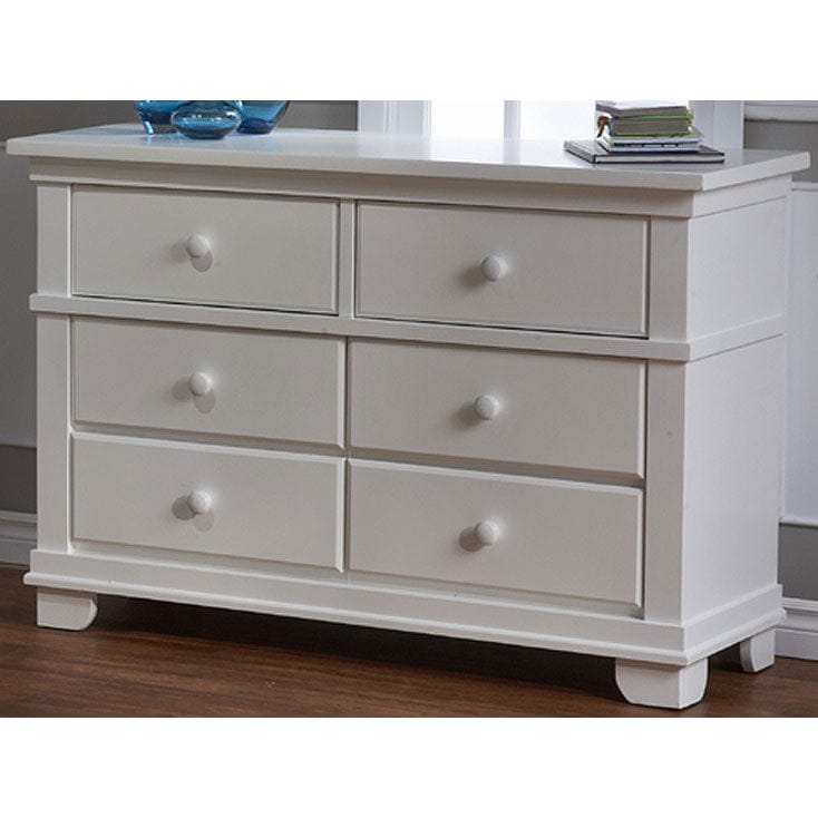 Pali Lucca 3 Piece Nursery Set in White - Crib, Double Dresser & 5 Drawer Dresser - 139913061305WH