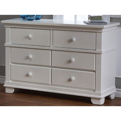 Pali Lucca 3 Piece Nursery Set in White - Crib, Double Dresser & 5 Drawer Dresser - 139913061305WH