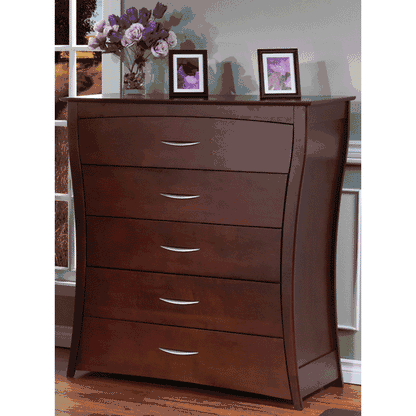 Pali Trieste 3 Piece Nursery Set in Vintage Cherry - Forever Crib, Double Dresser & 5 Drawer Dresser - 300306305VC