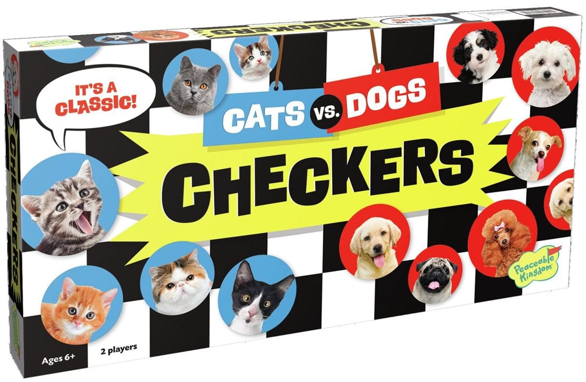 Peaceable Kingdom Cats vs. Dogs Checkers - CHK3
