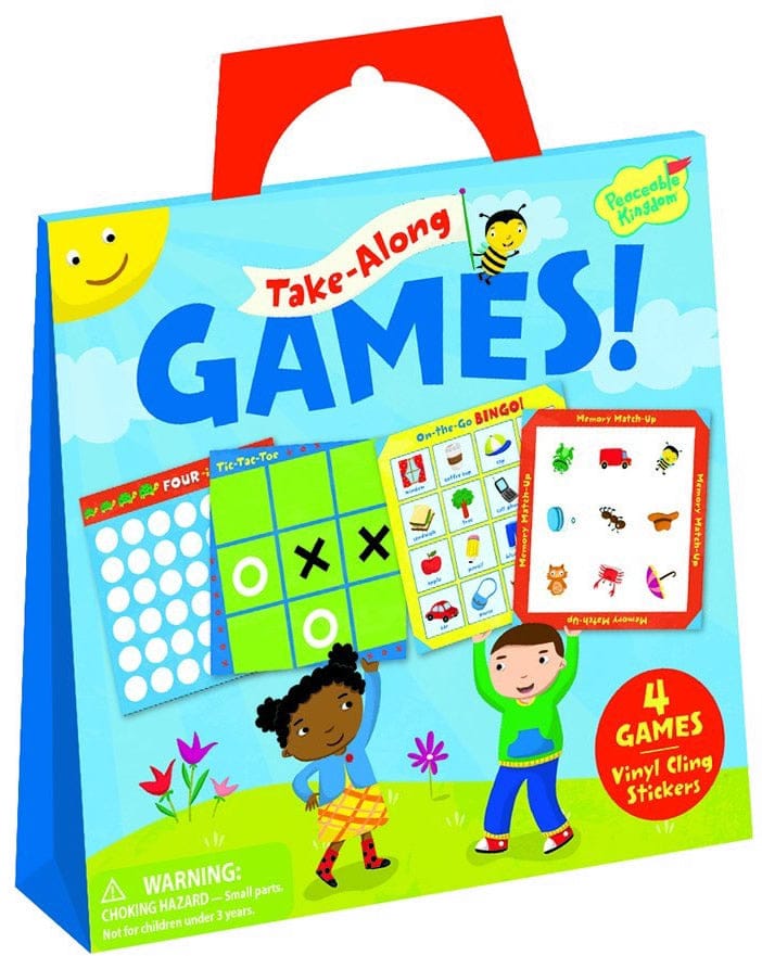 Peaceable Kingdom Take-Along Games Reusable Sticker Tote - SP68