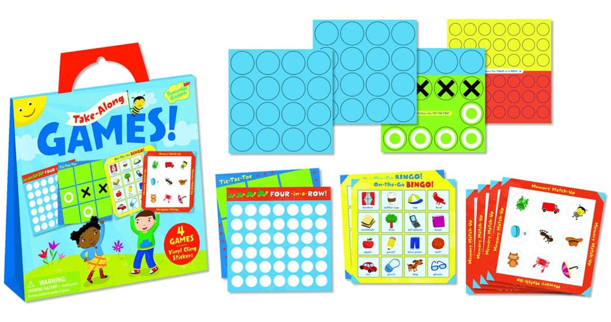 Peaceable Kingdom Take-Along Games Reusable Sticker Tote - SP68