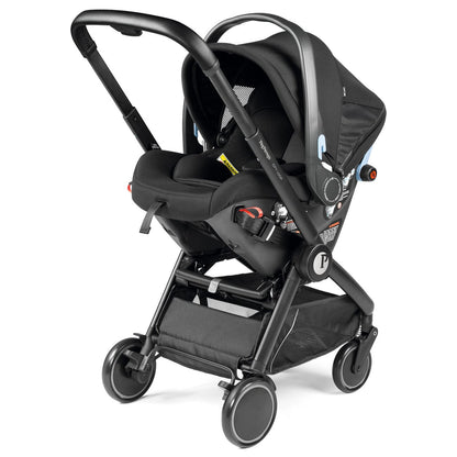 PEG City Loop Double Stroller + Primo Viaggio Urban Mobility Travel System Bundle - Black / Vanilla Blend / True Black - CLP-DBL-TRVL-URBAN-VANBL