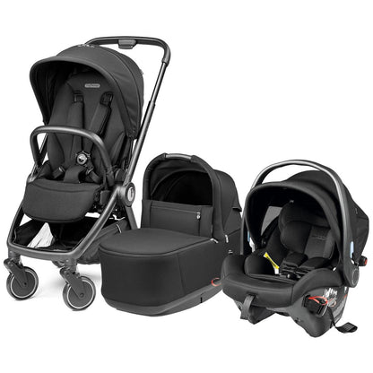 PEG City Loop Stroller + Bassinet +  Primo Viaggio Urban Mobility Travel System Bundle - Black / True Black / True Black - CLP-BAS-TRVL-URBAN-TRBLK