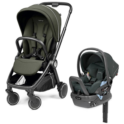 PEG City Loop Stroller + Primo Viaggio Lounge Travel System Bundle - Black / Metal / Metal - CLP-TRVL-LOUNGE-METAL