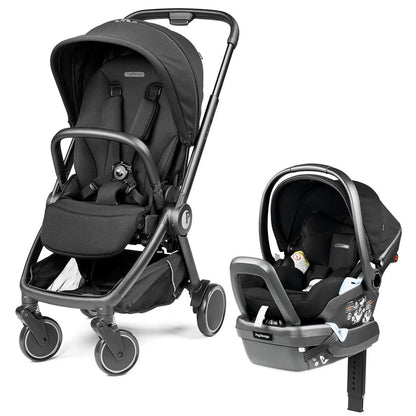 PEG City Loop Stroller + Primo Viaggio Lounge Travel System Bundle - Black / True Black / True Black - CLP-TRVL-LOUNGE-TRBLK