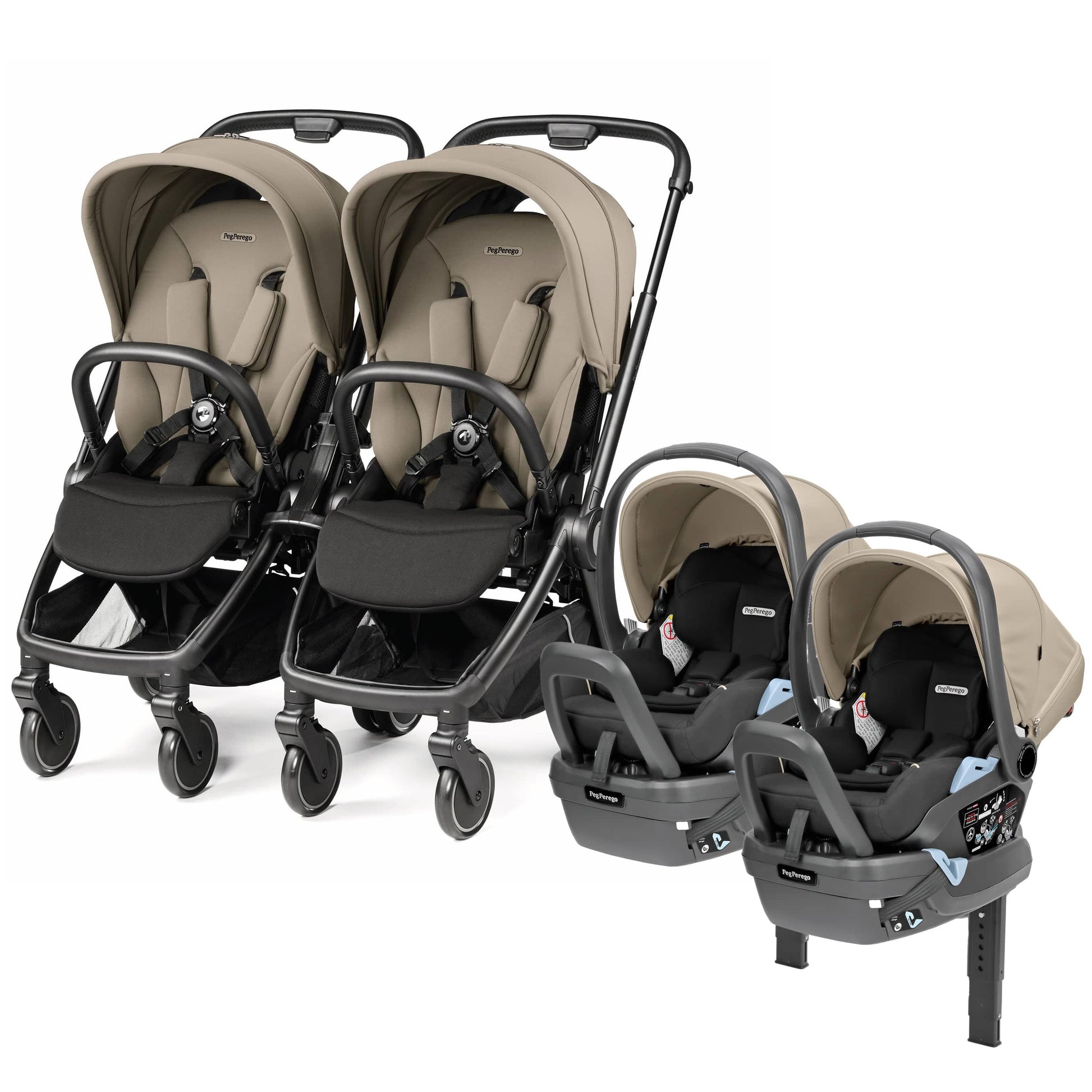 PEG City Loop Twin Stroller + Primo Viaggio Lounge Travel System Bundle