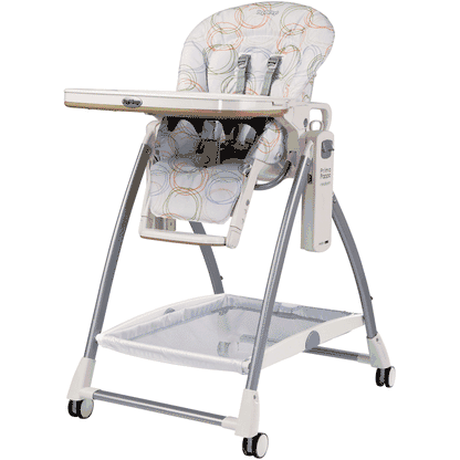 Peg Perego 2010 Prima Pappa Newborn High Chair in Circles Color with UPHOLSTERY DEFECT
